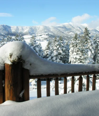 View from headquarters in winter