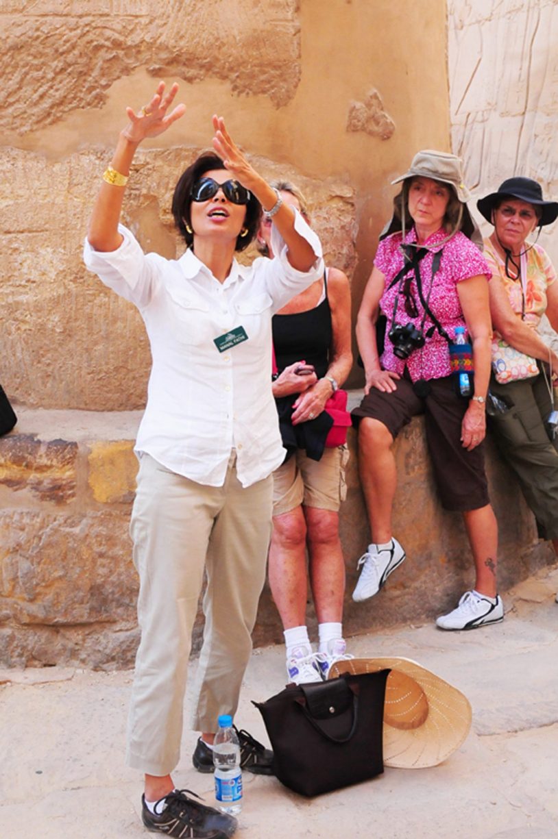 2. for Travel Blog article - our fabulous Egyptologist-guide, Manal