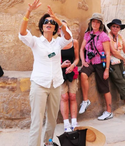 2. for Travel Blog article - our fabulous Egyptologist-guide, Manal