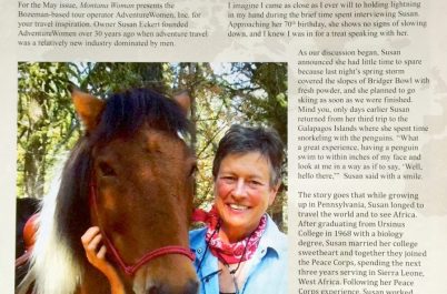 Susan Eckert Featured in Montana Woman Magazine