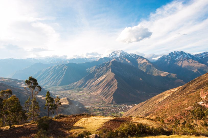 A beautiful view of Sacred Valley Urubamba, Peru, the starting point of the AdventureWomen Peru trek trip