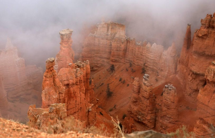Hoodoos are geological structures formed by frost weathering and stream erosion.