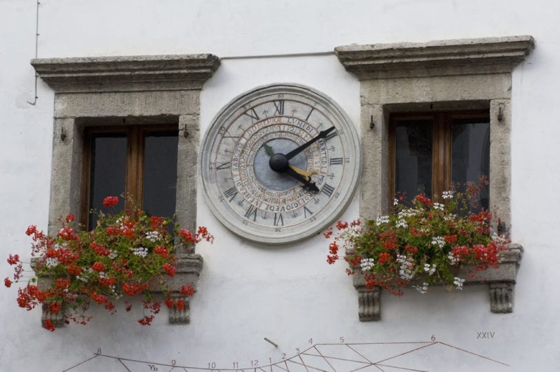 Tiny clock village Dolomites female travel groups