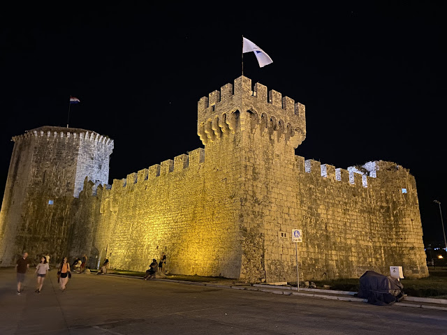 Stunning midnight photo of castle turret