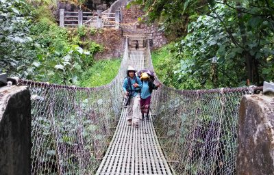 Nepal suspension bridge