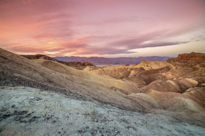 Sunrise Over Zabriskie Point, Death Valley National Park, California