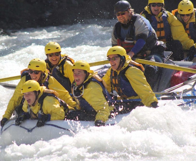 exhilarating whitewater rafting on Kicking Horse river