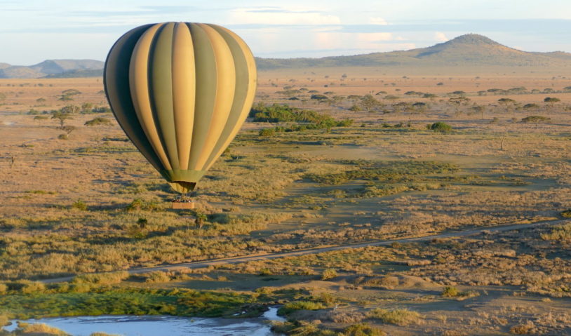 Option to take a hot air balloon ride over Tanzania