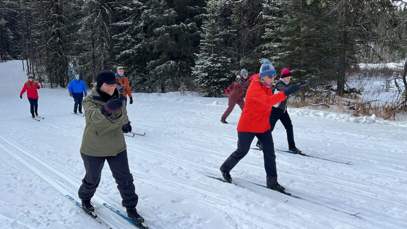 Cross country skiing lessons in the Rockies with Adventurewomen