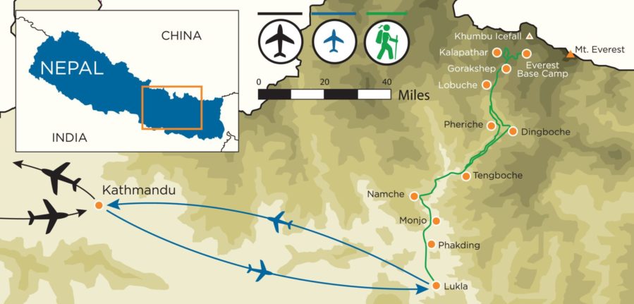 Everest base camp map.