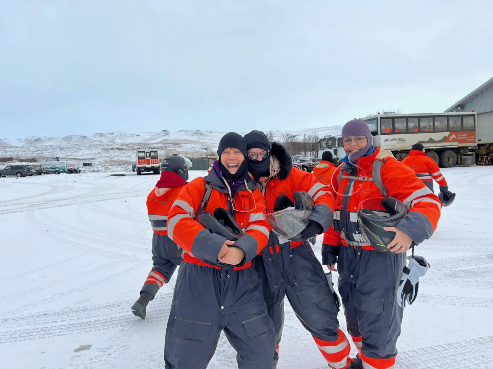 A group of travelers in Iceland.