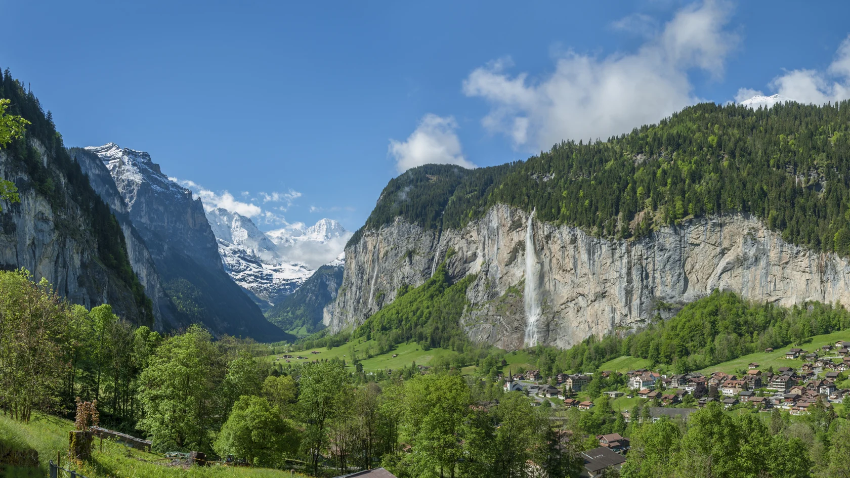 Idyllic landscape of Swiss