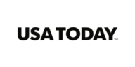 Logo displaying the text "USA TODAY" in bold, black letters on a transparent background.