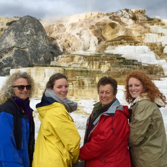 Four women traveling.