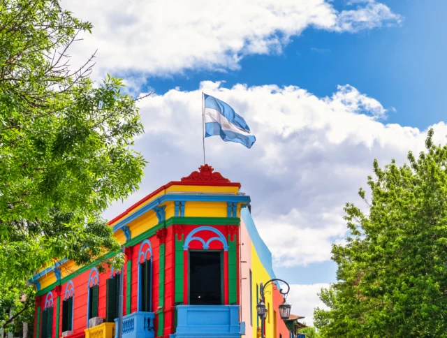 Caminito building in La Boca district, Buenos Aires, Argentina